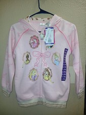 Disney Princess Character Kids Pink Hooded Kids Zip Up Jacket LARGE