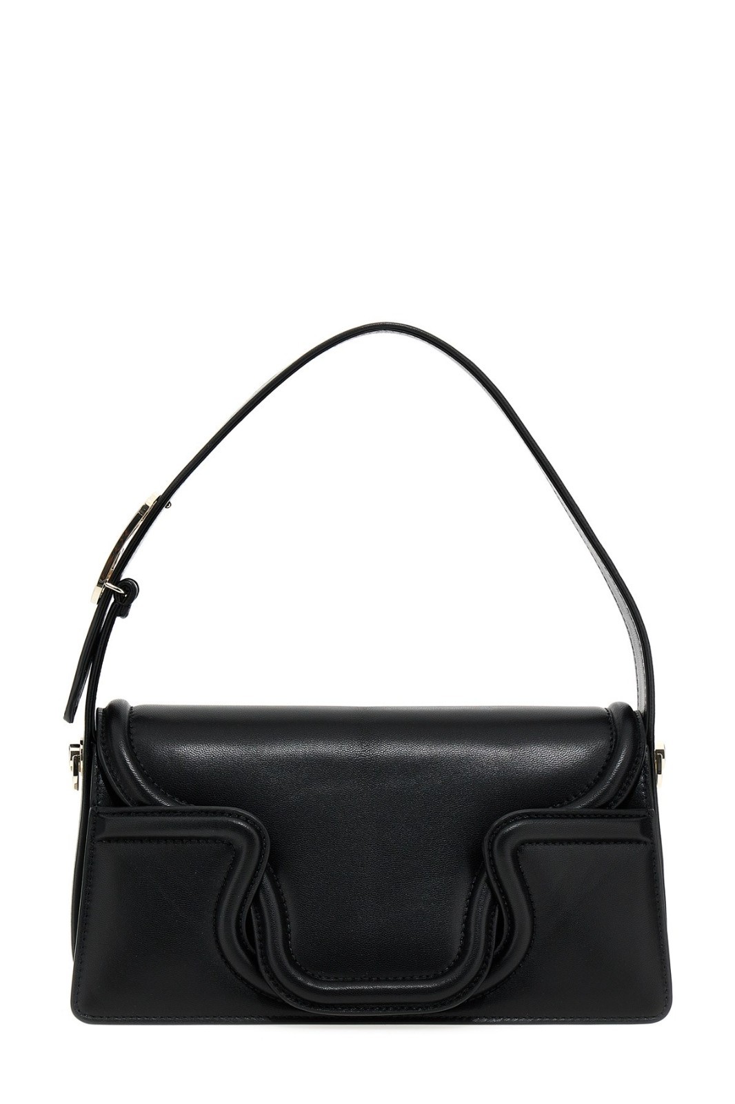 VALENTINO GARAVANI Le Grand Deuxieme Black Leather Shoulder Bag New & Authentic
