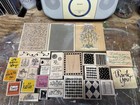 Mixed Lot Of 32 Crafting, Art Journaling Wood Mounted Rubber Stamping Kits