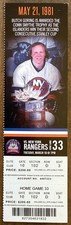 New York Islanders 3/10/2015 NHL ticket stub vs New York Rangers- Butch Goring