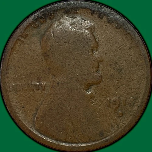 1914-D Lincoln Wheat Cent Almost Good AG Coin #34569