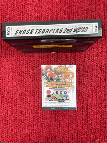 NEO GEO MVS Shock Troopers 2nd Squad English Cartridge And Printed Marquee