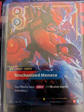 Riot Games Riftbound Mechanized Menace Rumble 240/221 Super Rare Foil Full Art — live eBay listing