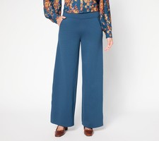 Belle by Kim Gravel Regular Perfect Ponte Pull-On Pant Moonlit Blue 16 New
