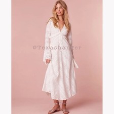 NWT LoveShackFancy Weil Cotton Lace Maxi Dress Size 00 Lilac Hand Dye