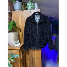 P.J. Salvage Jewel Night Fuzzy Sherpa Jacket 2 large pockets Women's Siz  