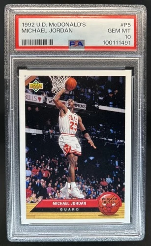 1992-93 Upper Deck McDonald's Michael Jordan #P5 Bulls PSA 10 GEM MINT