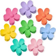 Flower Hair Clips 8PCS, Large Claw Clips for Women Girls Thick Thin Hair, Str...
