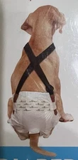 Paw Inspired Dog Diaper Suspenders For Most Washable and Disposable Diapers M-L