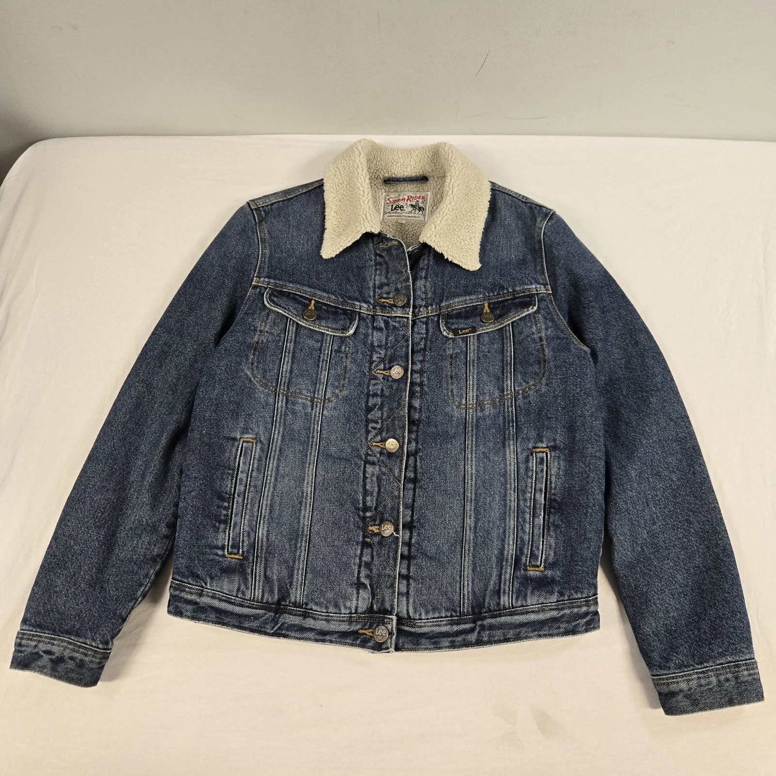 Lee Storm Rider Jacket Sherpa Lined Womens Size Large EUC