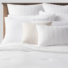 Threshold 12-Piece Comforter Set Micro-textured Solid OEKO-TEX, White, Queen