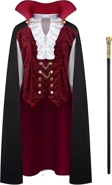 Renacimiento Medieval Scary Vampire Deluxe Disfraz de Halloween para Hombre Juego de Rol...