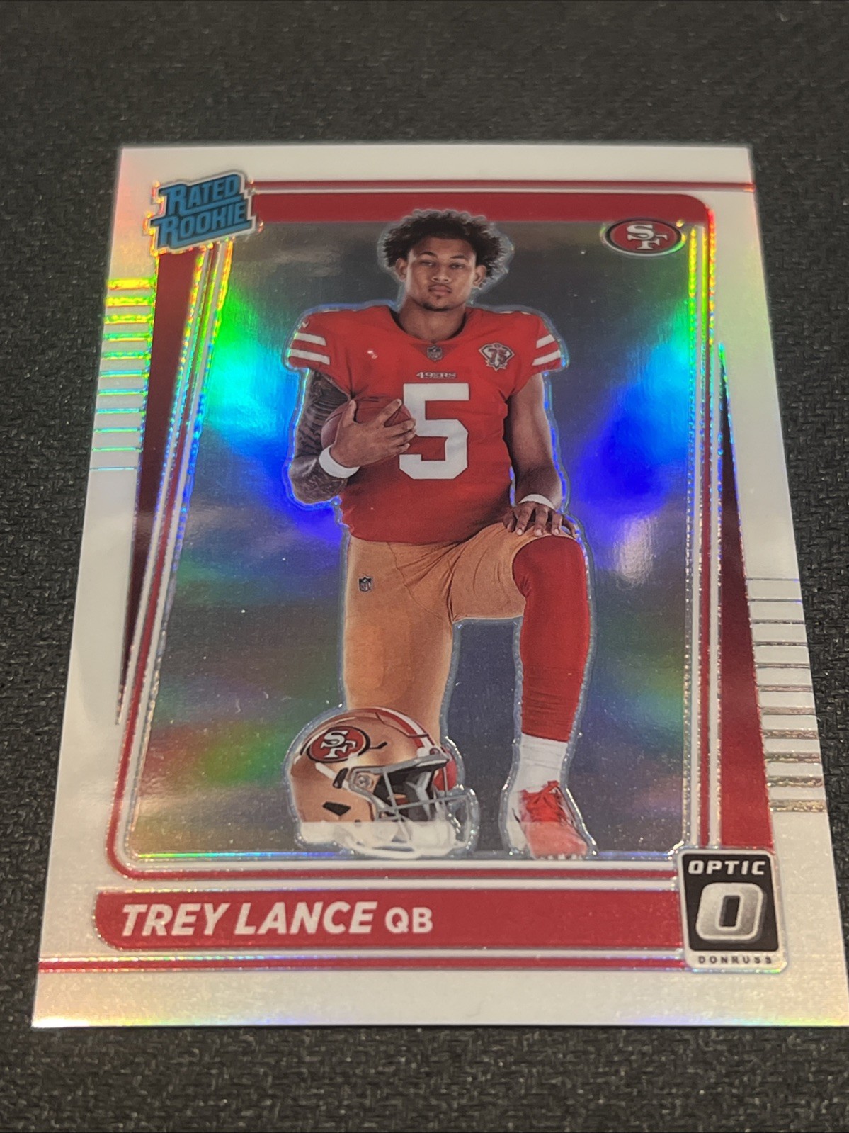 2021 Panini Donruss Optic - Rated Rookie Trey Lance #203 Holo Prizm Variation 