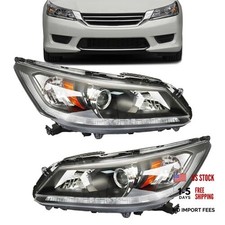 1 Pair Headlights Replacement for A-ccord Sedan 2013 2014 2015 Headlamp DRL