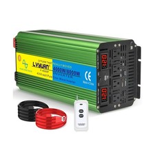 LVYUAN 4000 Watt Heavy Duty 8000 Peak Pure Sine Wave Power Inverter 12V DC t...
