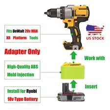 Adaptor Convert for Ryobi 18v System Battery To for DeWalt 20v MAX XR Type Tool