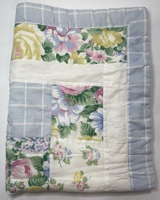 2 Sunham Quilted Cotton Pillow Shams Floral Patchwork 492