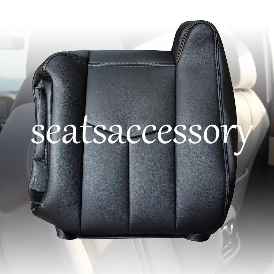 Cubierta de asiento de cuero gris oscuro con tapa del conductor para Chevy Avalanche Silverado 2003-2006 Foto 2 de 4