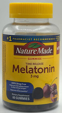 Nature Made Time Release Melatonin 3mg  60 Gummies  CHERRY  EXP 6/26