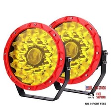 9inch Round Led Offroad lights, 2Pcs 300W Amber Round Led Driving Light Y300