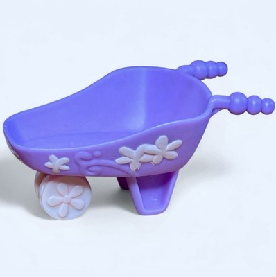 Littlest Pet Shop Purple Light Pink Flowers Wheelbarrow Replacement Accessory