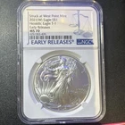 2021 American Eagle 1 oz Silver .999 Coin West Point NGC MS 70 Early Release T-1