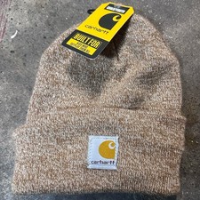 Carhartt Youth Acrylic Watch Beanie Copper Natural Cuffed Hat NWT Knit AH8983