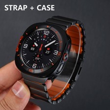 Titanium Rubber Band  Metal Case For Samsung Galaxy Watch Ultra 2025/2024 47mm