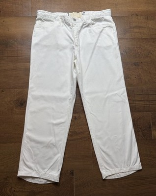 Brioni Marmolada White Denim Jeans Mens Classic 5 Pocket Fits *36X28