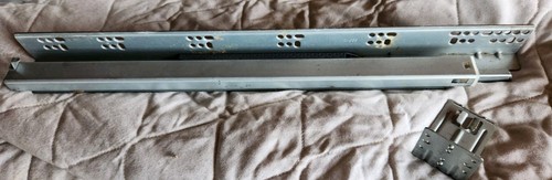 R-533 21.25 Inch Drawer Slide Rails Chrome Color Garage Tool Storage Glides