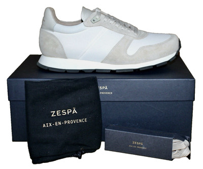 ZESPA Monochrome Sneaker Men Size 8 EUR 41 Off White Textiles ZSP6N