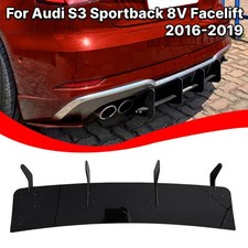 Heckansatz Heckdiffusor aus ABS passend für Audi A3 S3 8V Sportback 2016-2019