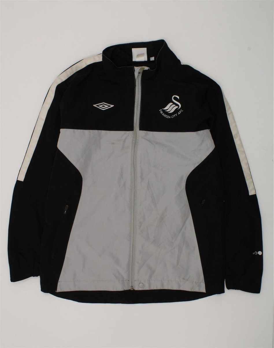 UMBRO Boys Rain Jacket 11-12 Years Large Black Colourblock