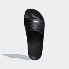 Adidas Men  s Adilette Aqua Slides Black Shower-Friendly Sandals