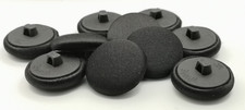 Black Satin Fabric Covered Buttons 22L x50