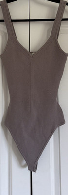 Abercrombie & Fitch Women's Taupe One Piece Bodysuit Size M Solid