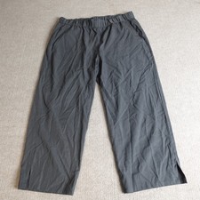 Eileen Fisher Pants Medium Gray Pull On Solid Wide Leg Cropped