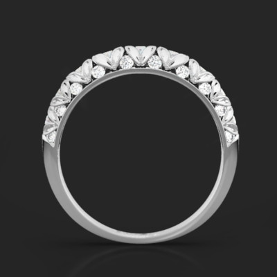 Ehering 0,60 Karat Rundschliff Lab Grown Diamant 14K Weißgold E F VS