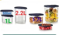 Tupperware Ultra Clear Set Contenitori Ermetici Dispensa 6 Pezzi