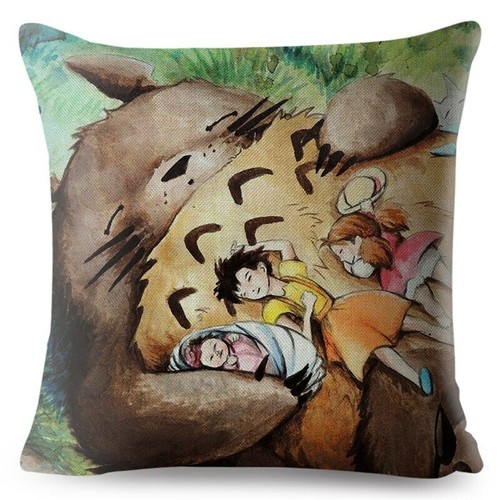Miyazaki Hayao Japan Anime Totoro Print Cushion Covers Pillow Car Home Decor - Picture 34 of 38