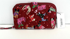 Vera Bradley Wristlet Holiday Hounds ID cardholder Wallet Cotton 2024 Dogs