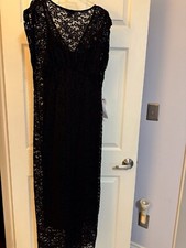 NWT Topshop long dressy black dress, size 12, fully lined/slip, 