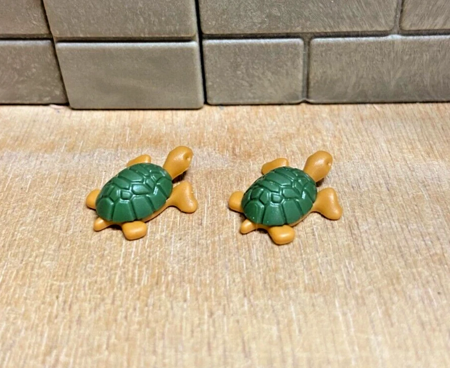 PLAYMOBIL Animaux 2 Bébés Tortue Tropique Plage Océan Mer Zoo 03 - Photo 2/2