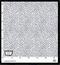 Michael Miller Fabrics~ Garden Pindot~Beacon (Black Dots on White) BTY CX1065