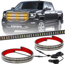2 Pack 30-inch Truck Grill Light Strip Led Strobe Emergency Flash Warning Safety