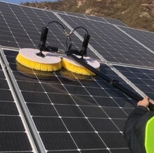 Solar Panel Cleaning Machine Double Head Retractable Photovoltaic Panels Brush