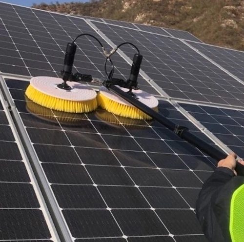 Máquina de limpieza de paneles solares eléctricos cepillo de limpieza fotovoltaico poste telescópico - Imagen 19 de 23