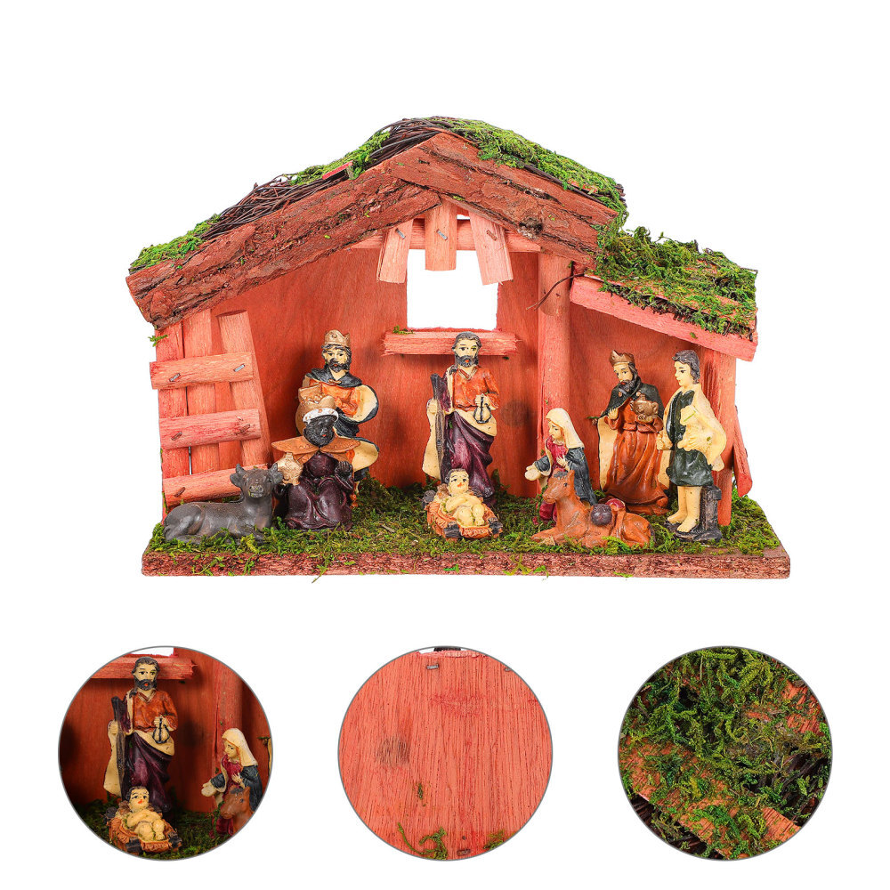 Office Scene Statue of Couple Figurine Advent Calendar Baby Decoration