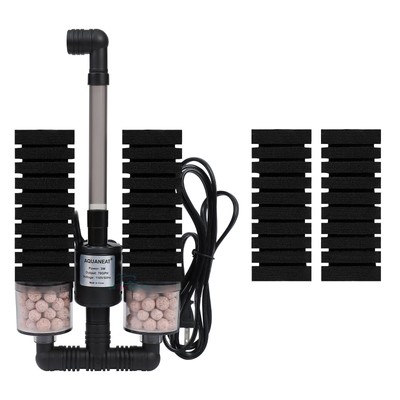 AQUANEAT Sponge Filter, Aquarium Electric Filter with 2 Extra Sponges 