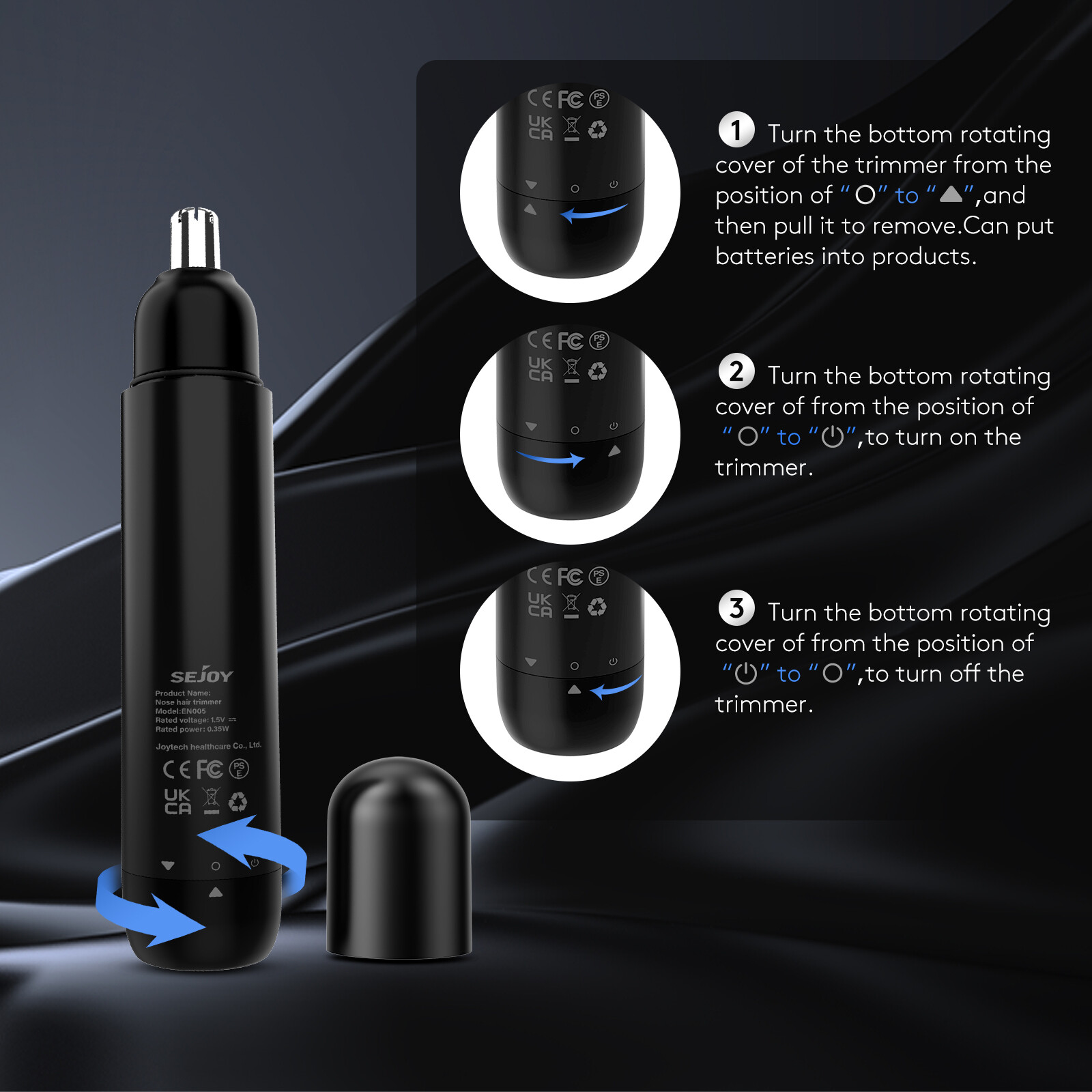 SEJOY Electric Nose Ear Hair Trimmer Clipper Personal Hair Nasal Care